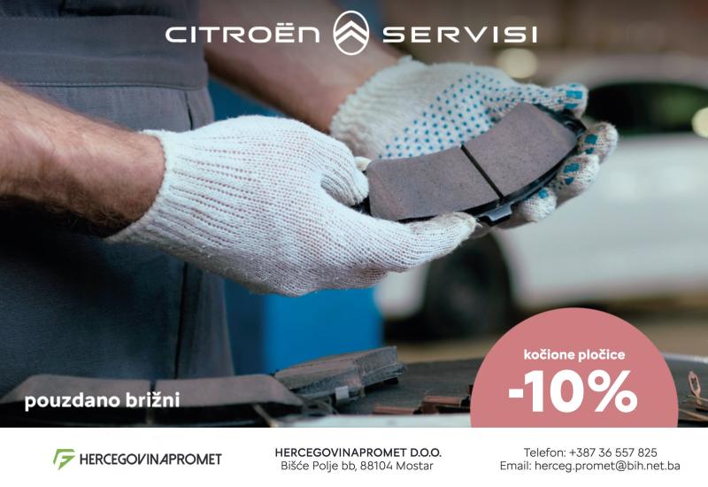 Citroen, Kočione pločice -10% - Zima je sve bliže, iz autokuće Hercegovinapromet sjajna ponuda stiže